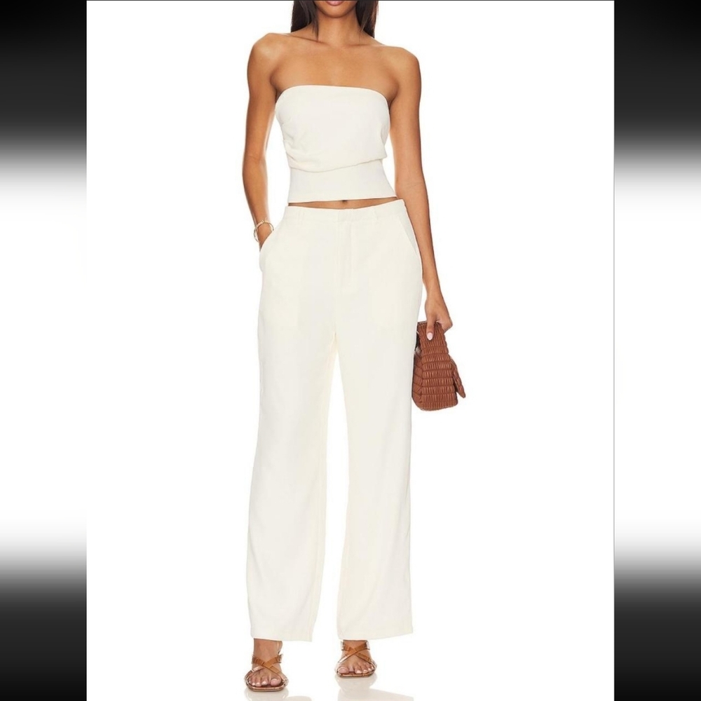 SNDYS Roma top & pants Set in ivory Sz M
